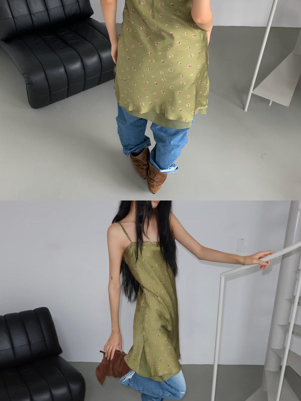割破刷色牛仔寬褲